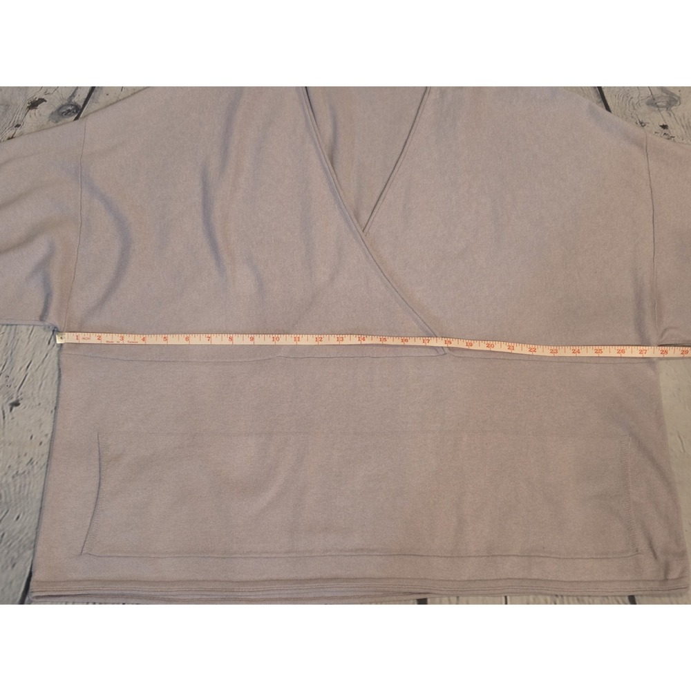 J Jill Pure Jill Wrap Look Top  Wide Sleeves, Gray Womens Sz M (‎ Fits Up To XL) - Picture 6 of 9
